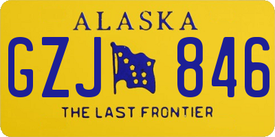 AK license plate GZJ846
