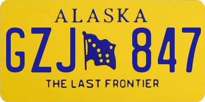 AK license plate GZJ847