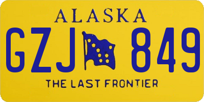 AK license plate GZJ849