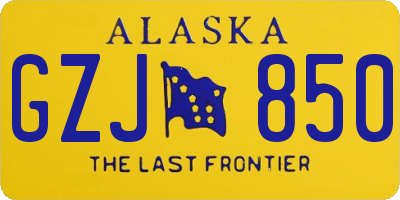 AK license plate GZJ850