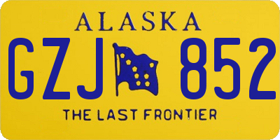 AK license plate GZJ852