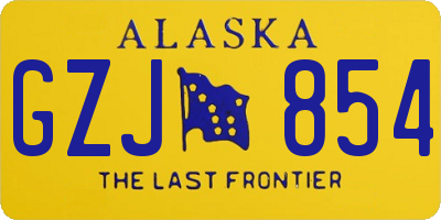 AK license plate GZJ854