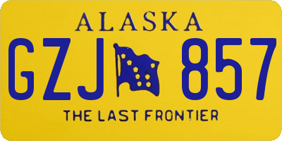 AK license plate GZJ857