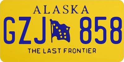 AK license plate GZJ858