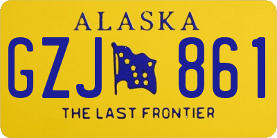 AK license plate GZJ861