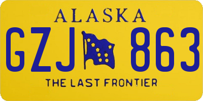 AK license plate GZJ863