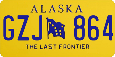 AK license plate GZJ864