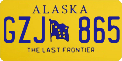 AK license plate GZJ865