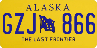 AK license plate GZJ866
