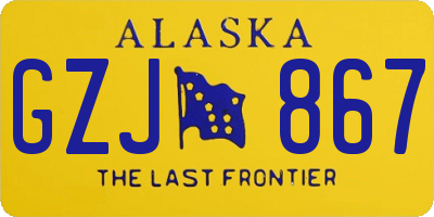 AK license plate GZJ867