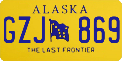 AK license plate GZJ869
