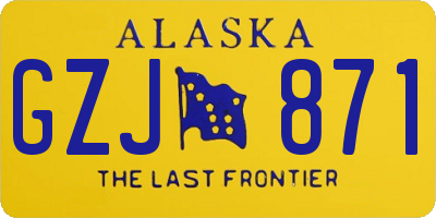 AK license plate GZJ871