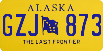 AK license plate GZJ873