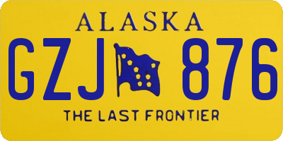 AK license plate GZJ876