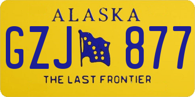 AK license plate GZJ877