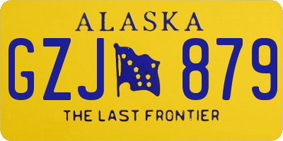 AK license plate GZJ879