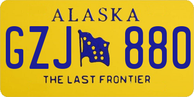 AK license plate GZJ880