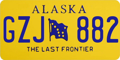 AK license plate GZJ882