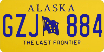 AK license plate GZJ884