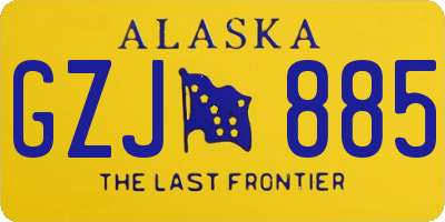 AK license plate GZJ885