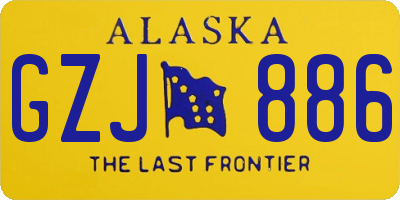 AK license plate GZJ886