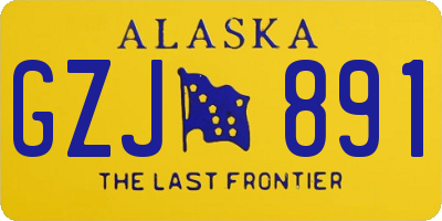 AK license plate GZJ891