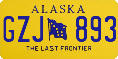 AK license plate GZJ893