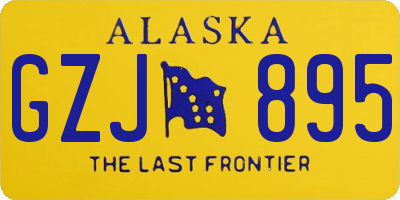 AK license plate GZJ895