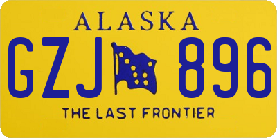 AK license plate GZJ896