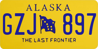 AK license plate GZJ897