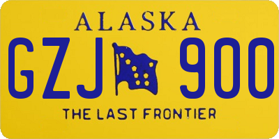 AK license plate GZJ900