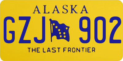 AK license plate GZJ902