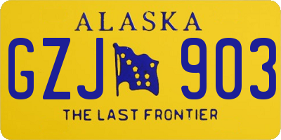 AK license plate GZJ903