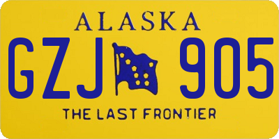 AK license plate GZJ905