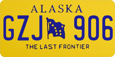 AK license plate GZJ906