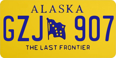 AK license plate GZJ907