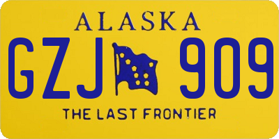 AK license plate GZJ909