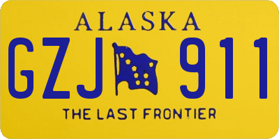 AK license plate GZJ911