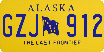 AK license plate GZJ912