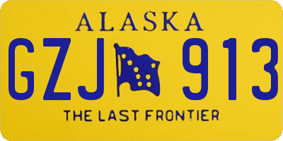 AK license plate GZJ913