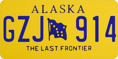 AK license plate GZJ914