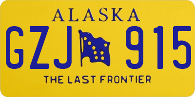 AK license plate GZJ915