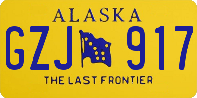 AK license plate GZJ917