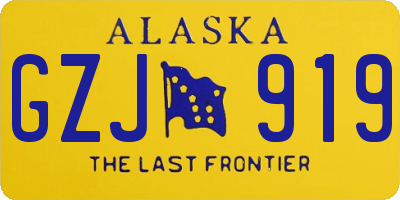 AK license plate GZJ919