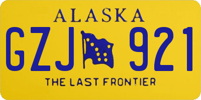 AK license plate GZJ921