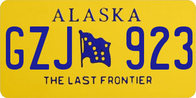 AK license plate GZJ923