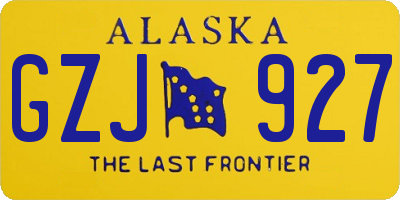 AK license plate GZJ927