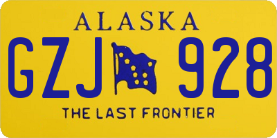 AK license plate GZJ928