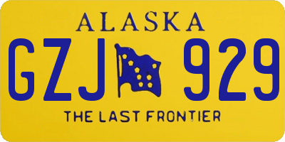 AK license plate GZJ929
