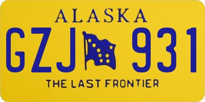 AK license plate GZJ931